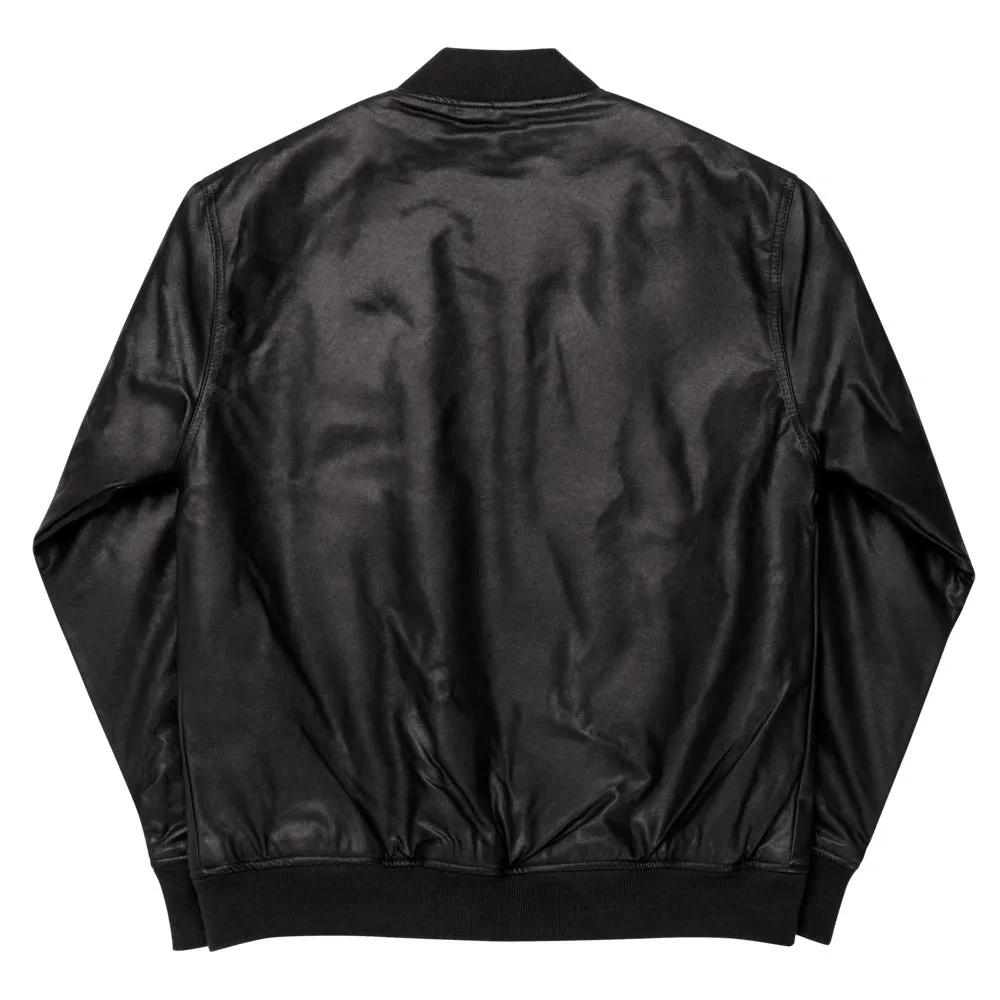 Street Style Leather Bomber Jacket Ascension High Fashion Logos