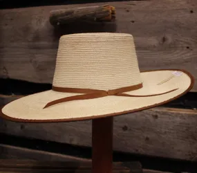 Sunbody Telescope Palm Leaf Hat - Whiskey Trim