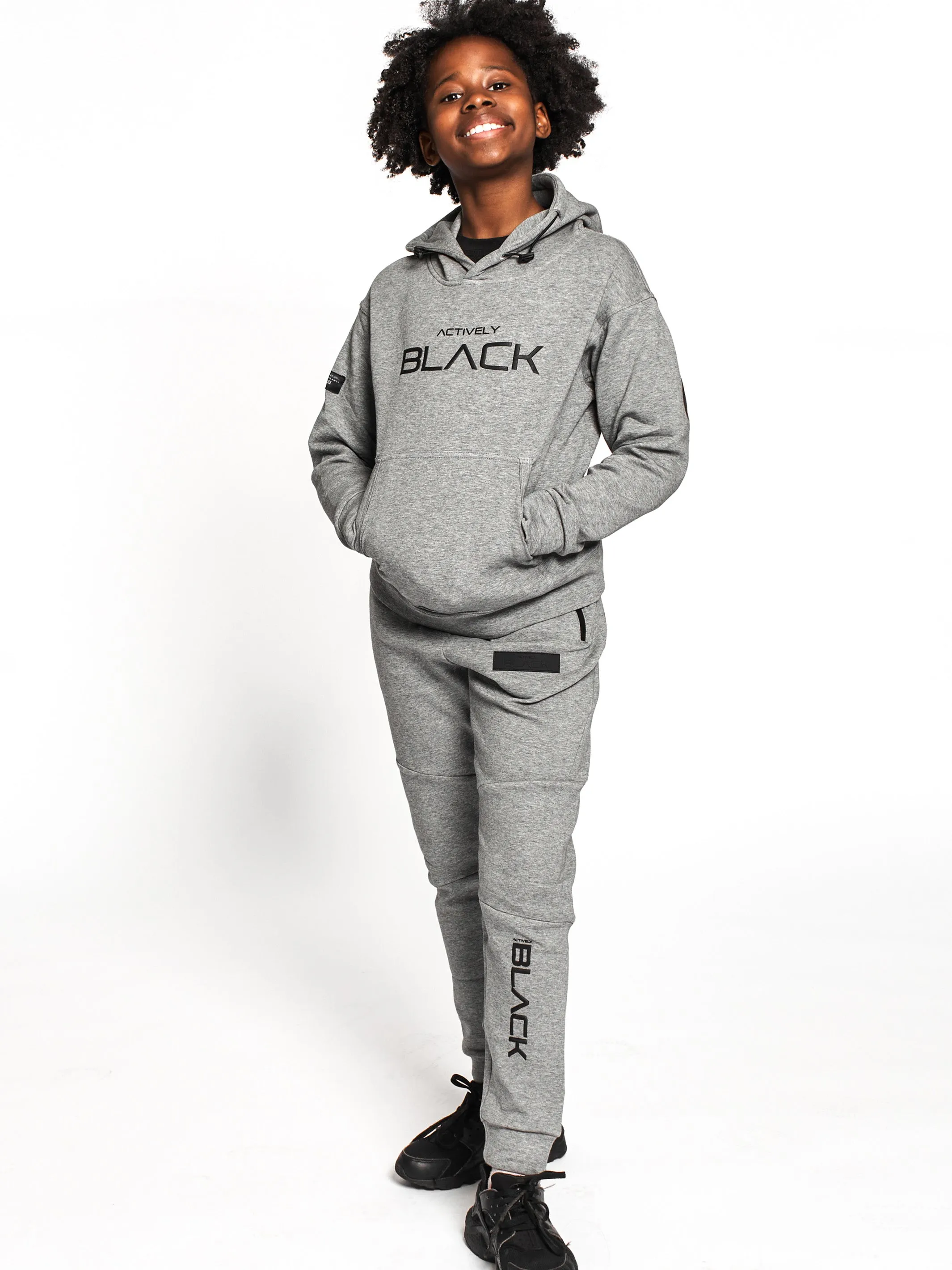 Youth Actively Black Performance Tech Joggers