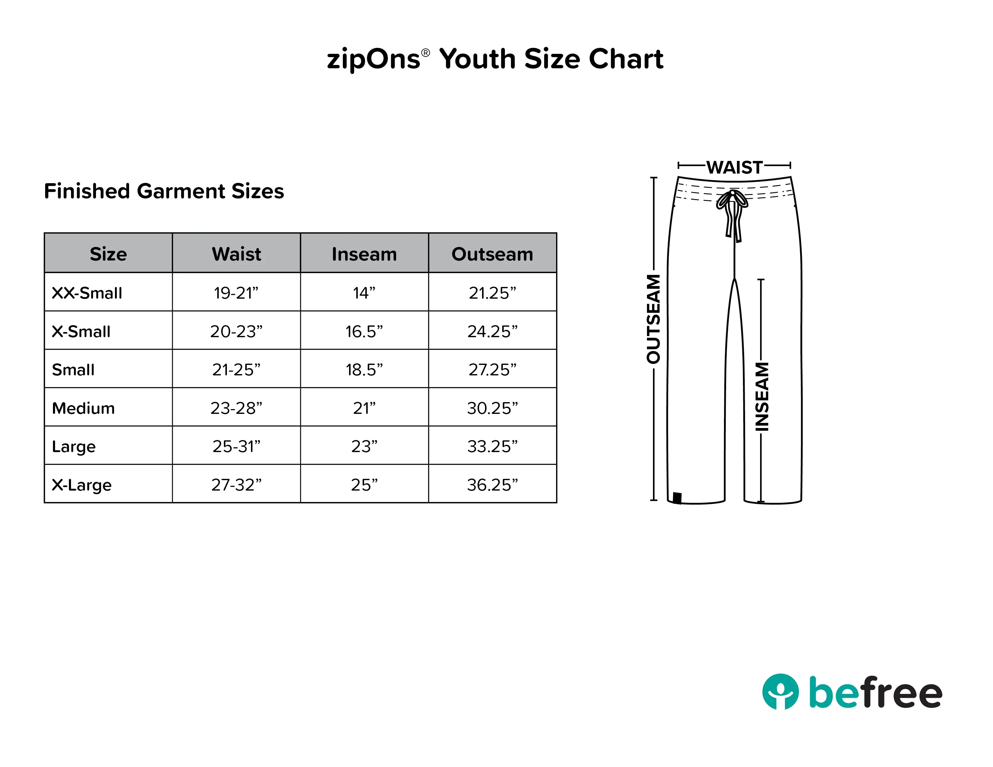 zipOns Youth Lightweight Adaptive Pants